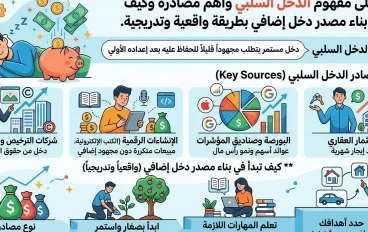 ما هو الدخل السلبي؟ أمثلة واقعية ومصادر يمكن بناؤها تدريجيًا