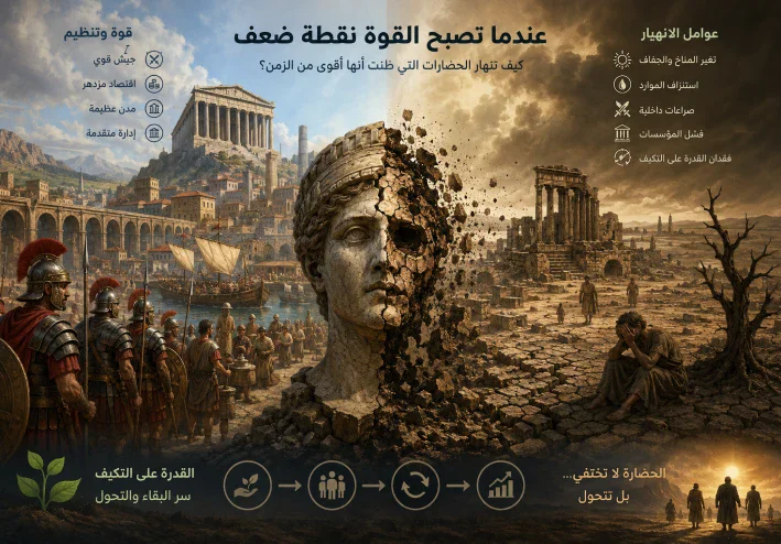 لماذا اختفت بعض الحضارات القديمة رغم امتلاكها قوة هائلة؟