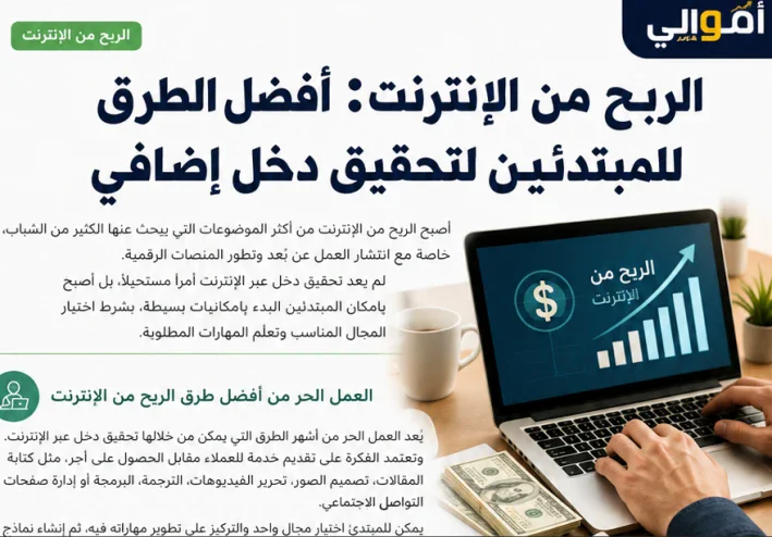 طرق الربج عبر الانترنت