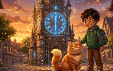 🐱 ليث والقط الذي كان يعرف أسرار الساعة