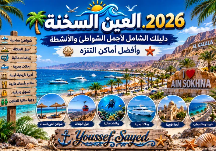 🌊 العين السخنة 2026.. دليلك الشامل لأجمل الشواطئ وأفضل الأنشطة وأماكن التنزه