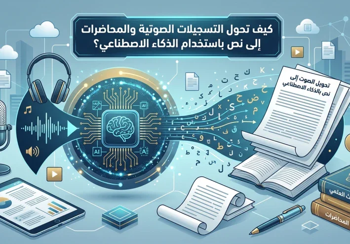 كيف تحول التسجيلات الصوتية والمحاضرات إلى نص باستخدام الذكاء الاصطناعي؟