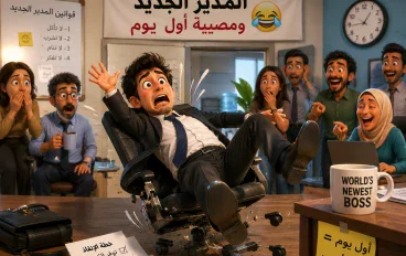 المدير الجديد ومصيبة أول يوم.  😂😂😂