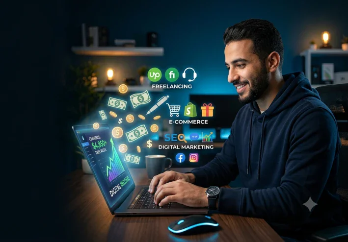 الربح من الإنترنت: أفضل الطرق لبدء تحقيق دخل من المنزل
