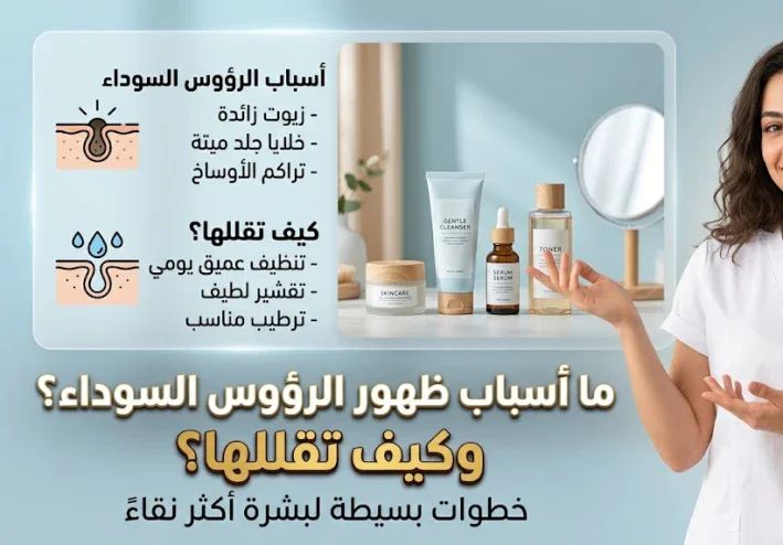ما أسباب ظهور الرؤوس السوداء وكيف تقللها؟ خطوات بسيطة لبشرة أكثر نقاءً