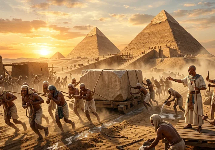 بناء الأهرامات: أعجوبة هندسية من مصر القديمة