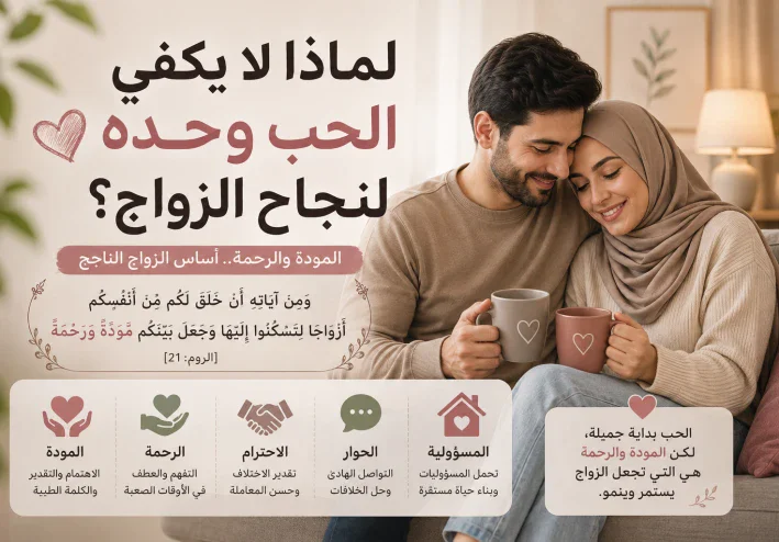 ♥️ لماذا لا يكفي الحب وحده لنجاح الزواج؟