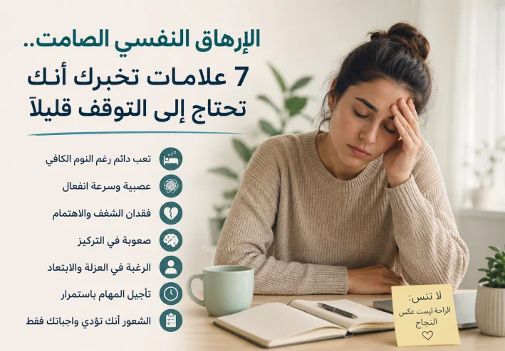 الإرهاق النفسي الصامت.. 7 علامات تخبرك أنك تحتاج إلى التوقف قليلًا