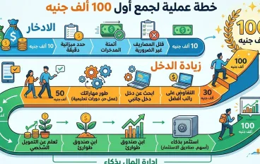 كيف تجمع أول 100 ألف جنيه؟ خطة عملية للوصول لأول هدف مالي