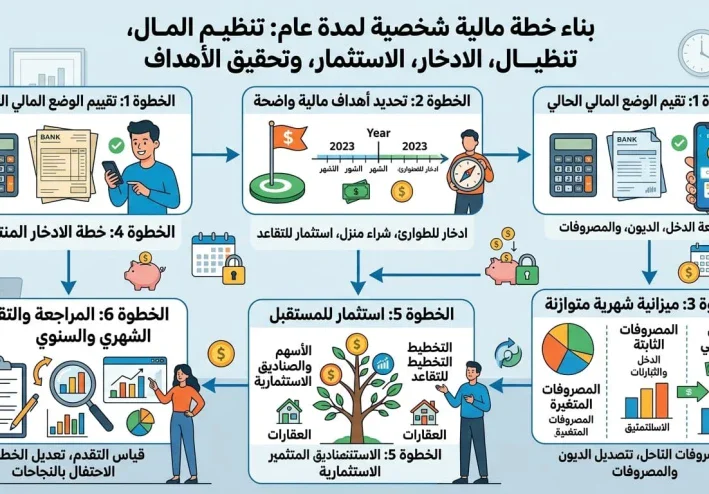 كيف تبني خطة مالية شخصية لعام كامل؟ دليل عملي خطوة بخطوة