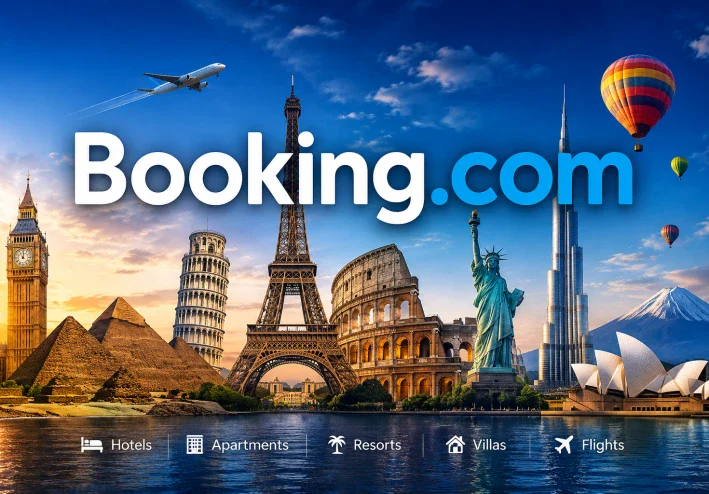 Booking.com: دليلك الكامل لحجز الفنادق بأفضل سعر وطريقة استخدام الموقع بأمان.