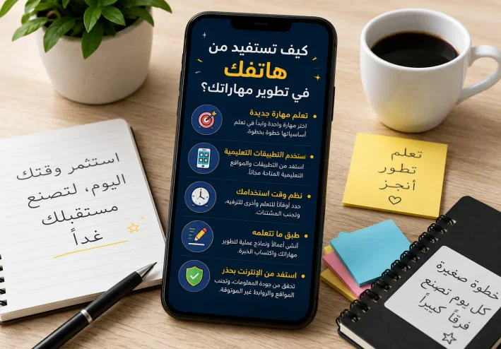 تعلم مهارة جديدة من الهاتف