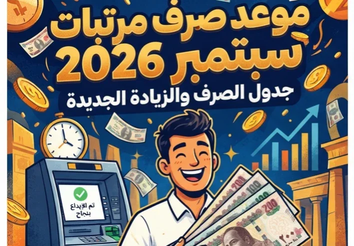 🗓️ موعد صرف مرتبات سبتمبر 2026.. جدول الصرف والزيادة الجديدة وموعد نزول المرتب في الحساب