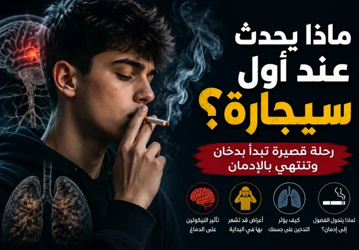 ماذا يحدث عند أول سيجارة؟ رحلة قصيرة تبدأ بدخان وتنتهي بالإدمان