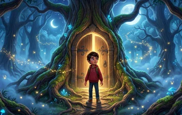 🌙 آدم والباب الذي لا يظهر إلا ليلًا