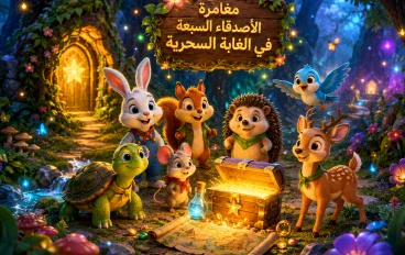 🌳 مغامرة الأصدقاء السبعة في الغابة السحرية