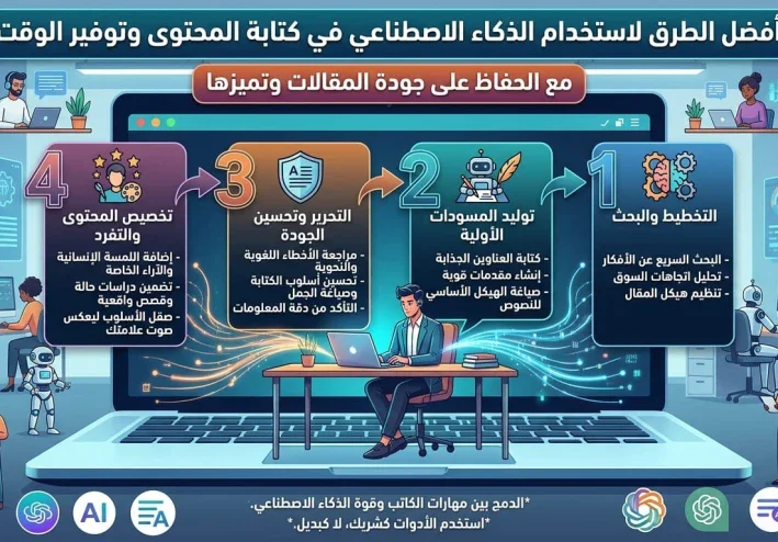 كيف تستخدم الذكاء الاصطناعي في كتابة المحتوى باحتراف؟