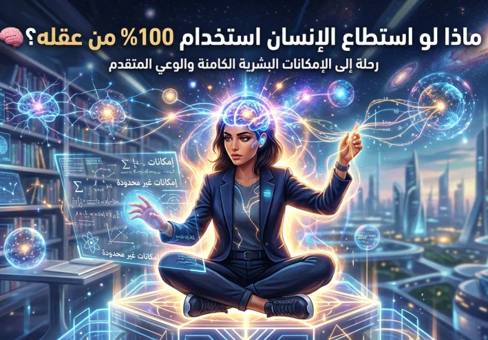 ماذا لو استطاع الإنسان استخدام 100% من عقله؟ 🧠