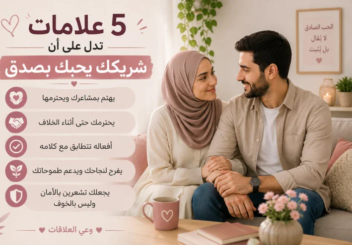 5 علامات تدل على أن شريكك يحبك بصدق ❤️