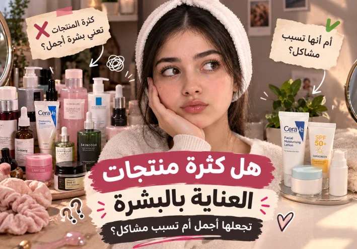 هل كثرة منتجات العناية بالبشرة تجعلها أجمل أم تسبب مشاكل؟