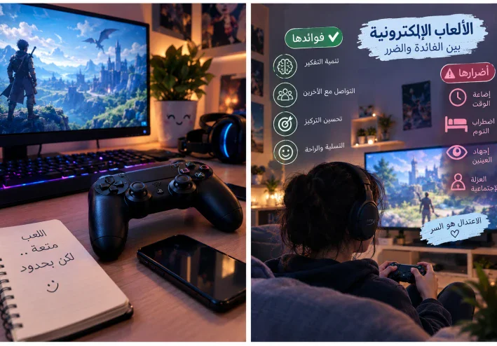 الالعاب الالكترونيه وفوائدها واضىرارها