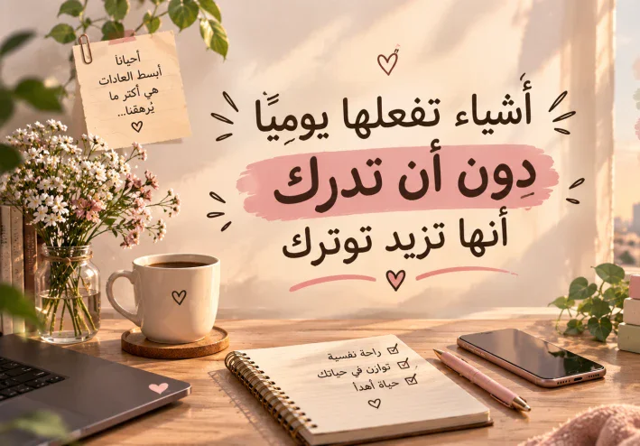 أشياء تفعلها يوميًا دون أن تدرك أنها تزيد توترك🤔
