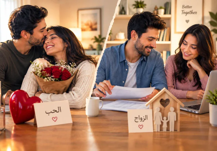 الفرق بين الحب والزواج.. لماذا لا تكفي المشاعر وحدها لبناء حياة ناجحة؟