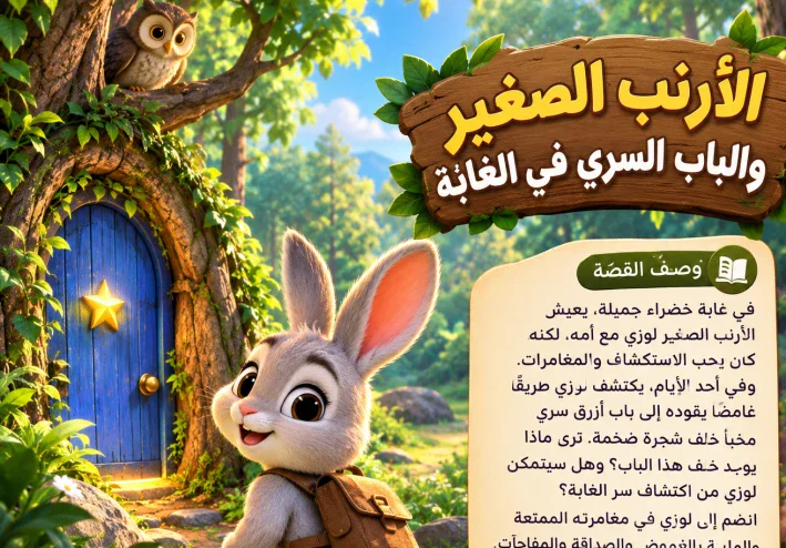 الأرنب الصغير والباب السري في الغابة