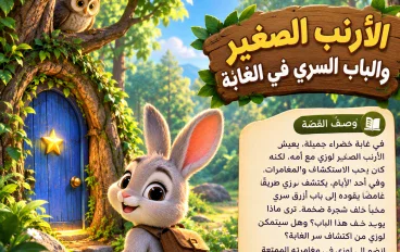 الأرنب الصغير والباب السري في الغابة