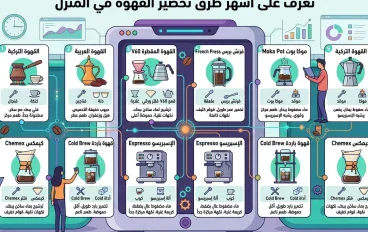 طرق تحضير القهوة في المنزل: من القهوة التركية إلى الـV60