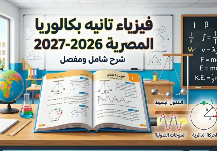 ⚡📚 كتاب ومنهج الفيزياء في تانية بكالوريا مصرية 2026-2027.. اعرف المنهج قبل ما تبدأ المذاكرة!