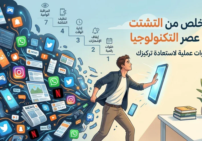 التشتّت الرقمي: هل أصبحت التكنولوجيا تتحكم في تركيزنا؟