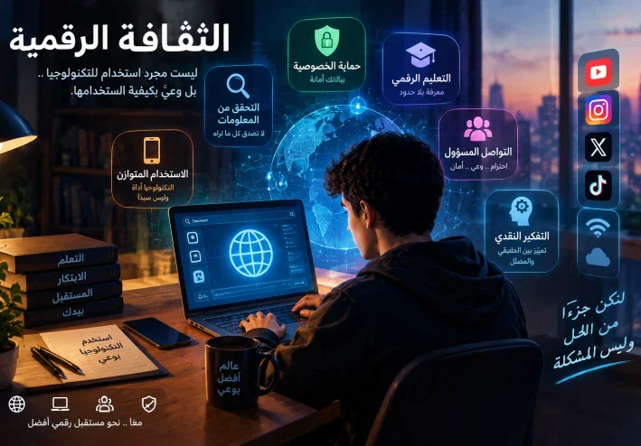 الثقافة الرقمية: كيف نعيش بوعي في عالم الإنترنت؟