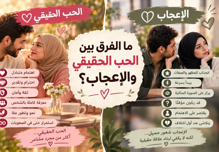 ❤️ ما الفرق بين الحب الحقيقي والإعجاب؟