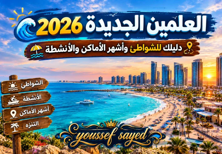 🌊 العلمين الجديدة 2026 .. دليلك للشواطئ وأشهر الأماكن والأنشطة