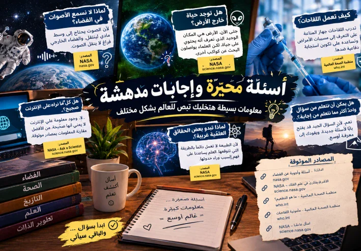 أسئلة محيّرة وإجابات مدهشة: معلومات بسيطة هتخلّيك تبص للعالم بشكل مختلف