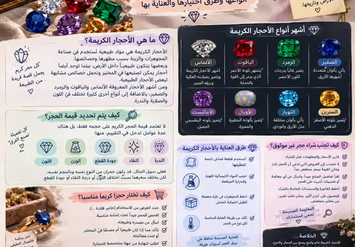 الأحجار الكريمه وأنواعها