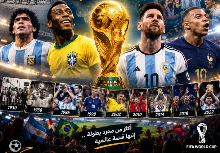 🏆 كأس العالم.. من حلم صغير إلى أعظم بطولة في تاريخ كرة القدم 🌍