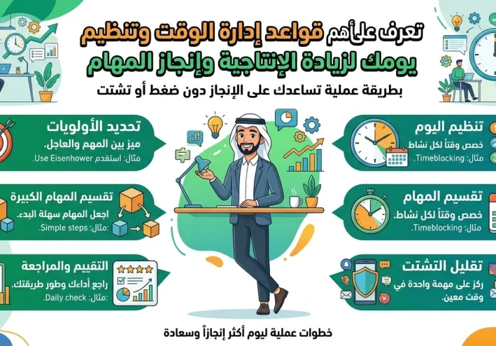فن إدارة الوقت: كيف تنجز أكثر في يومك دون أن تشعر بالضغط؟
