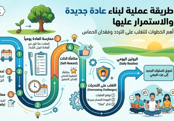 كيف تبني عادة جديدة وتستمر عليها؟ طريقة عملية لتغيير سلوكك