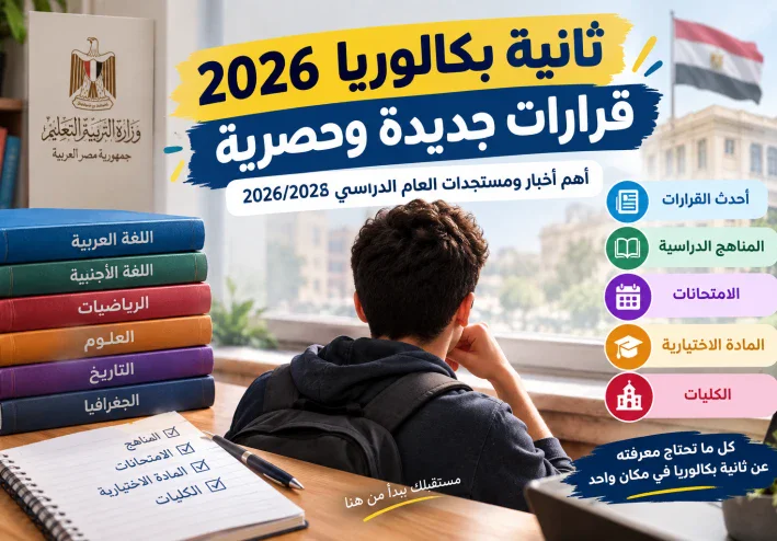 ثانية بكالوريا 2026.. قرارات جديدة وحصرية تحسم شكل الدراسة والامتحانات والكليات للطلاب