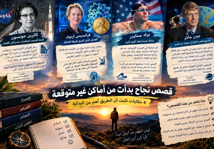 قصص نجاح بدأت من أماكن غير متوقعة: 4 حكايات تثبت أن الطريق أهم من البداية