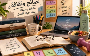 🌱 نصائح وثقافة: عادات بسيطة لبناء حياة أفضل وشخصية أقوى 