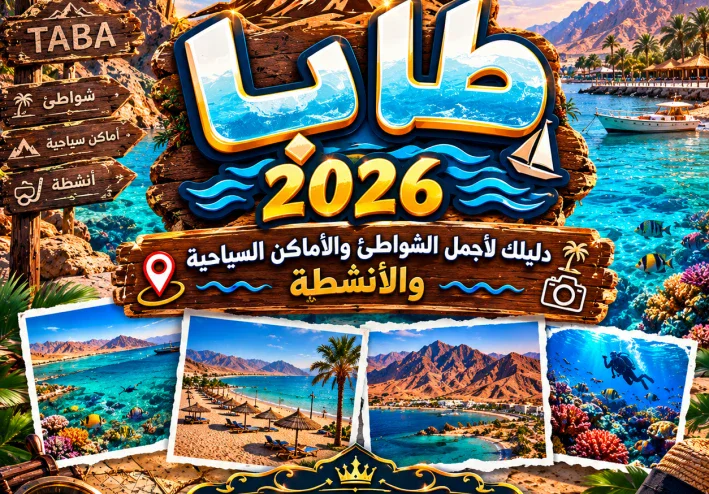 🏝️ طابا 2026.. دليلك لأجمل الشواطئ والأماكن والأنشطة