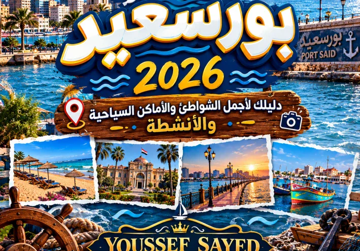 🌊 بورسعيد 2026.. دليلك لأجمل الشواطئ والأماكن السياحية والأنشطة