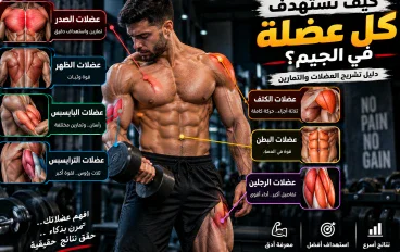 كيف تستهدف كل عضلة في الجيم؟ دليل شامل لتمرين عضلات الجسم بالطريقة الصحيحة