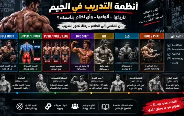 أنظمة التدريب في الجيم: دليلك الشامل لفهم أشهر أنظمة التمرين وتاريخها
