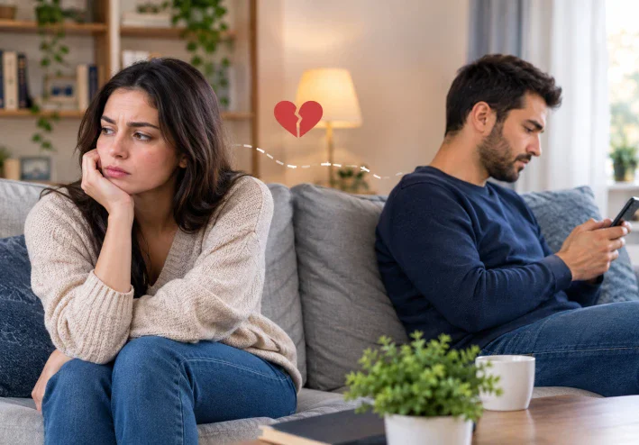 6 تصرفات بين الزوجين تبدو عادية لكنها تبني مسافة بينهما مع الوقت