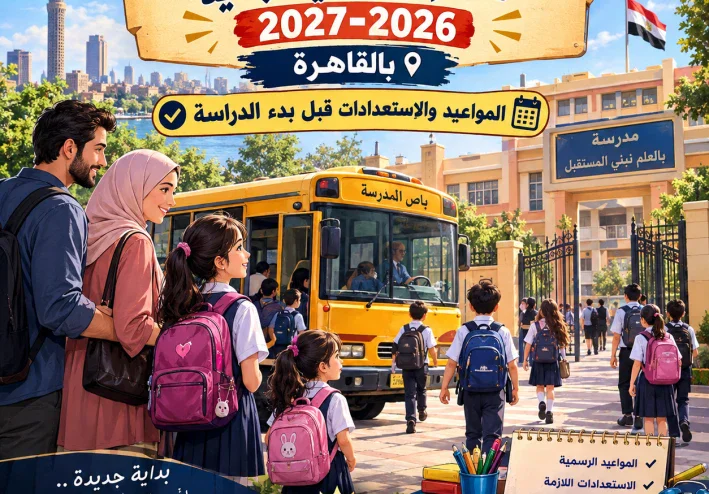 📚 أيام دخول الطلاب للعام الدراسي الجديد 2026-2027 بالقاهرة .. المواعيد والاستعدادات قبل بدء الدراسة