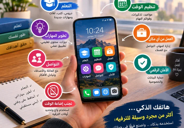 الهاتف الذكي: كيف تحوّله من وسيلة للترفيه إلى أداة لتطوير حياتك؟